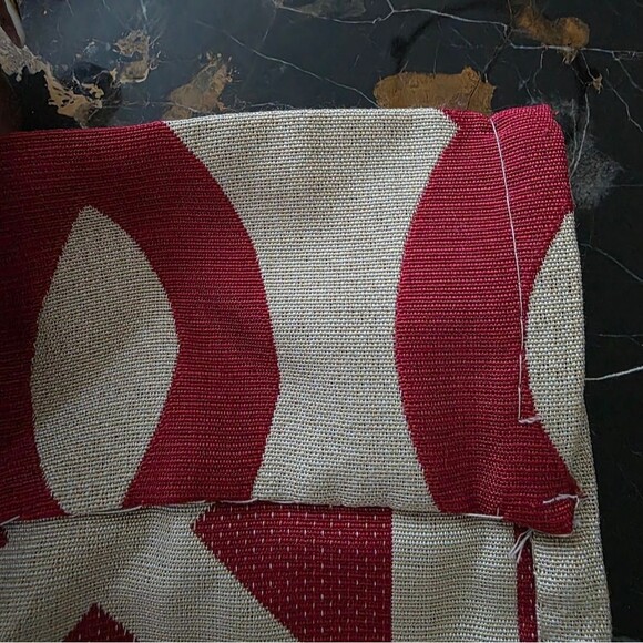 Red & Khaki Geometric Panel Set Of 4 35 X 88 - Picture 4 of 10